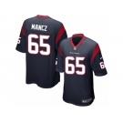 Men's Nike Houston Texans #65 Greg Mancz Game Navy Blue Team Color NFL Jersey