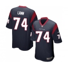 Men's Nike Houston Texans #74 Kendall Lamm Game Navy Blue Team Color NFL Jersey
