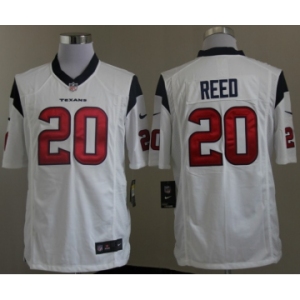 nike nfl jerseys houston texans #20 ed reed white[game]
