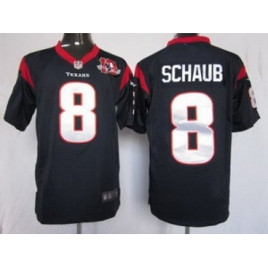 nike nfl jerseys houston texans #8 schaub blue[game 10th patch]