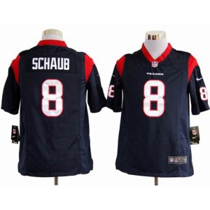 nike nfl jerseys houston texans #8 schaub blue[game]