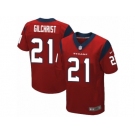 Men Nike Houston Texans #21 Marcus Gilchrist Elite Red Alternate NFL Jersey