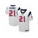 Men Nike Houston Texans #21 Marcus Gilchrist Elite White NFL Jersey