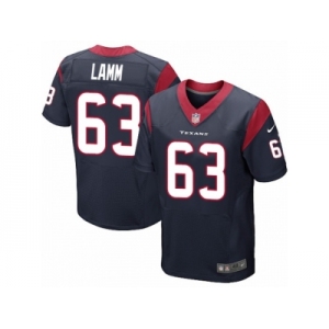 Men Nike Houston Texans #63 Kendall Lamm Elite Navy Blue Team Color NFL Jersey