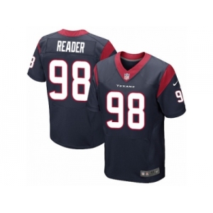 Men Nike Houston Texans #98 D.J. Reader Elite Navy Blue Team Color NFL Jersey