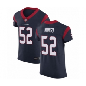 Men's Houston Texans #52 Barkevious Mingo Navy Blue Team Color Vapor Untouchable Elite Player Football Jersey