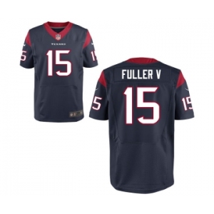 Men's Nike Houston Texans #15 Will Fuller Elite Navy Blue Team Color NFL Jersey[Fuller V]