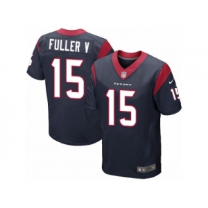 Men's Nike Houston Texans #15 Will Fuller V Elite Navy Blue Team Color NFL Jersey