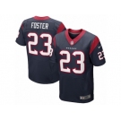 Men's Nike Houston Texans #23 Arian Foster Elite Navy Blue Team Color NFL Jersey