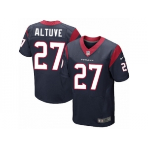Men's Nike Houston Texans #27 Jose Altuve Elite Navy Blue Team Color NFL Jersey