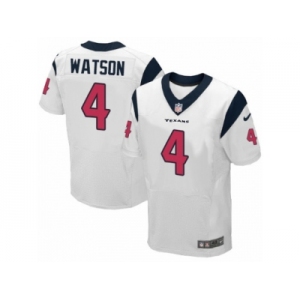 Men's Nike Houston Texans #4 Deshaun Watson Elite White NFL Jersey