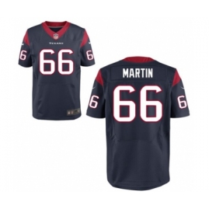 Men's Nike Houston Texans #66 Nick Martin Elite Navy Blue Team Color NFL Jersey