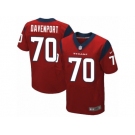 Men's Nike Houston Texans #70 Julien Davenport Elite Red Alternate NFL Jersey