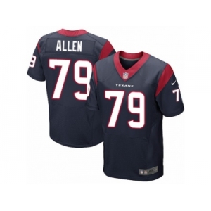 Men's Nike Houston Texans #79 Jeff Allen Elite Navy Blue Team Color NFL Jersey