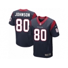 Men's Nike Houston Texans #80 Andre Johnson Elite Navy Blue Team Color NFL Jersey