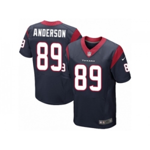 Men's Nike Houston Texans #89 Stephen Anderson Elite Navy Blue Team Color NFL Jersey