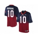 Nike Houston Texans #10 DeAndre Hopkins Navy Blue Red Men's Stitched NFL Elite Fadeaway Fashion Jersey