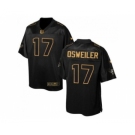 Nike Houston Texans #17 Brock Osweiler Black Men's Stitched NFL Elite Pro Line Gold Collection Jersey