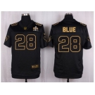 Nike Houston Texans #28 Alfred Blue Black Pro Line Gold Collection Jersey[Elite]