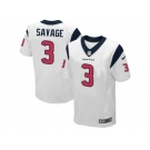 Nike Houston Texans #3 Tom Savage White Men's Stitched NFL Elite Jersey