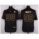 Nike Houston Texans #99 J.J. Watt Black Pro Line Gold Collection Jersey[Elite]