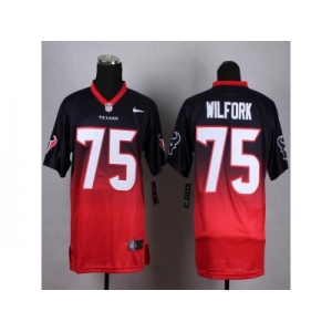 nike jerseys houston texans #75 wilfork red-blue [Elite drift fashion][second version]