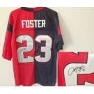 nike nfl jerseys houston texans #23 foster blue-red[Elite split signature]