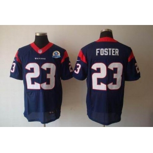 nike nfl jerseys houston texans #23 foster blue[Elite 50th Patch]