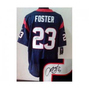 nike nfl jerseys houston texans #23 foster blue[Elite signature]