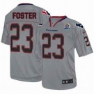 nike nfl jerseys houston texans #23 foster grey[Elite lights out 50th Patch]