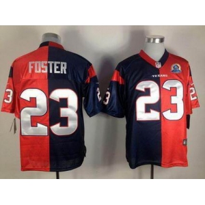 nike nfl jerseys houston texans #23 foster red-blue[Elite split 50th Patch]