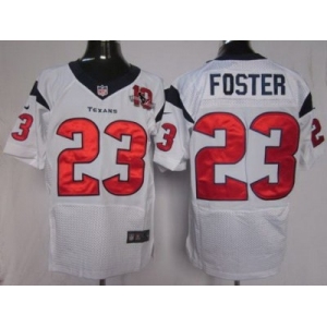 nike nfl jerseys houston texans #23 foster white[10th patch elite]