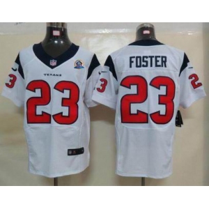 nike nfl jerseys houston texans #23 foster white[Elite 50th Patch]