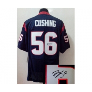 nike nfl jerseys houston texans #56 cushing blue[Elite signature]