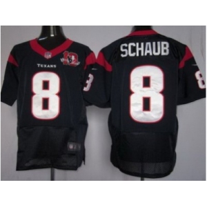 nike nfl jerseys houston texans #8 schaub blue[10th patch elite]