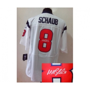 nike nfl jerseys houston texans #8 schaub white[Elite signature]