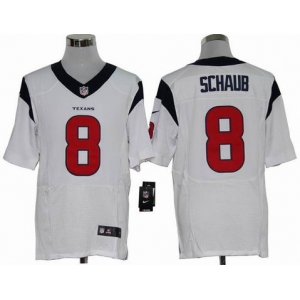 nike nfl jerseys houston texans #8 schaub white[elite]