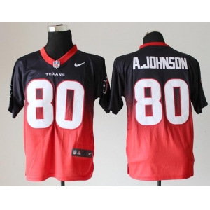 nike nfl jerseys houston texans #80 a.johnson blue-red[Elite drift fashion][second version]