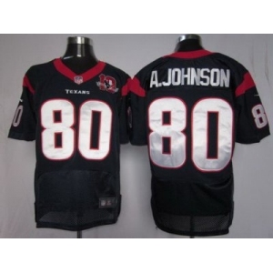 nike nfl jerseys houston texans #80 a.johnson blue[10th patch elite]