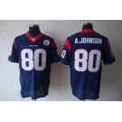 nike nfl jerseys houston texans  #80 a.johnson blue[Elite 50th Patch]