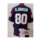 nike nfl jerseys houston texans #80 a.johnson blue[Elite signature]