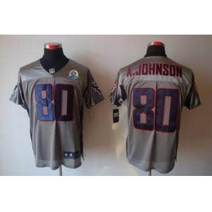 nike nfl jerseys houston texans #80 a.johnson grey[Elite shadow 50th Patch]