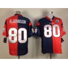 nike nfl jerseys houston texans #80 a.johnson red-blue[Elite split 50th Patch]