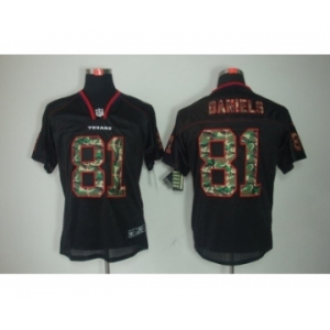 nike nfl jerseys houston texans #81 daniels blank[camo fashion Elite]