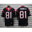 nike nfl jerseys houston texans #81 daniels dk.blue[Elite]