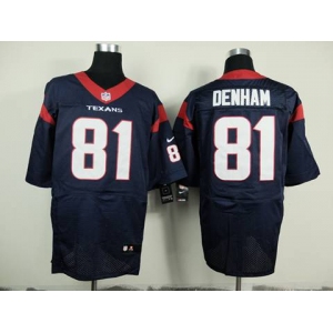 nike nfl jerseys houston texans #81 denham dk.blue[Elite][denham]