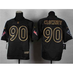 nike nfl jerseys houston texans #90 clowney black[Elite gold lettering fashion][clowney]