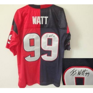 nike nfl jerseys houston texans #99 watt blue-red[Elite split signature]