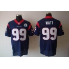 nike nfl jerseys houston texans #99 watt blue[Elite 50th Patch]