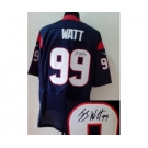 nike nfl jerseys houston texans #99 watt blue[Elite signature]